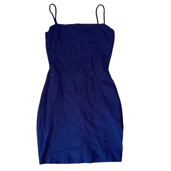 LULU'S Navy Blue Spaghetti Strap Mini Dress Small - Picture 2 of 7